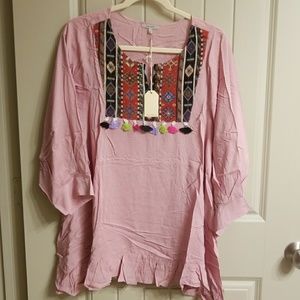 NWT pink tunic